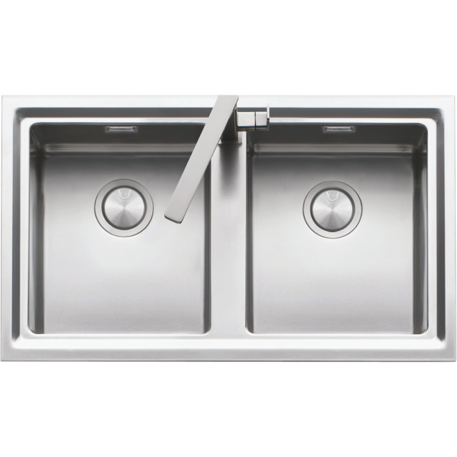 CHIUVETA BUCATARIE BARAZZ EASY 1LES92R, CU 2 CUVE, INCASSO, INOX