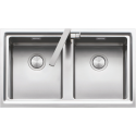 CHIUVETA BUCATARIE BARAZZ EASY 1LES92R, CU 2 CUVE, INCASSO, INOX