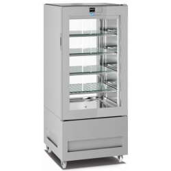 Vitrina frigorifica pentru cofetarie Longoni 65-S Vitra 6112-S capacitate 300l 1 zona racire -15° -24°C argintiu