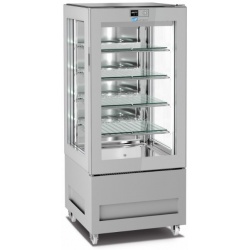 Vitrina frigorifica pentru cofetarie Longoni 65-S Vitra 6113-S capacitate 300l 1 zona racire -15° -24°C argintiu