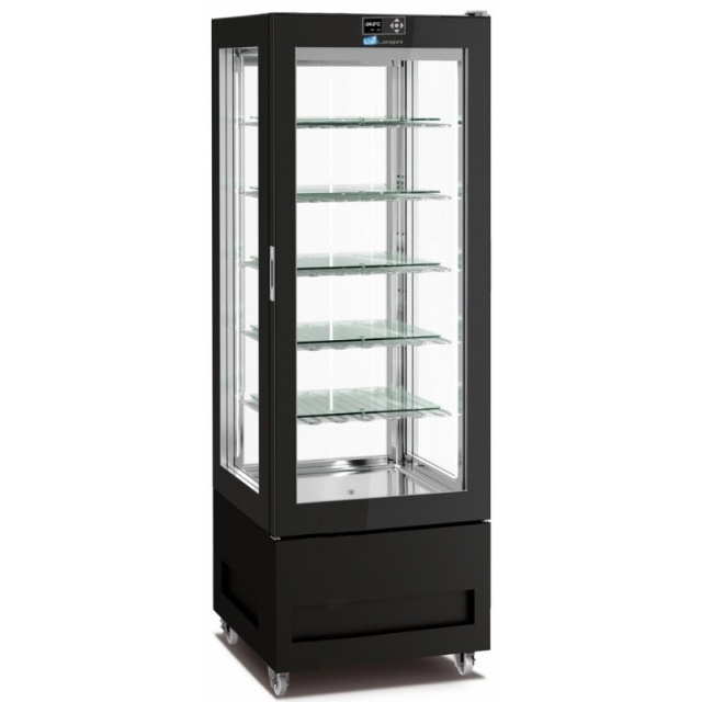 Vitrina frigorifica pentru cofetarie Longoni 65-L Vitra 6114-L capacitate 450l 1 zona racire -15° -24°C negru