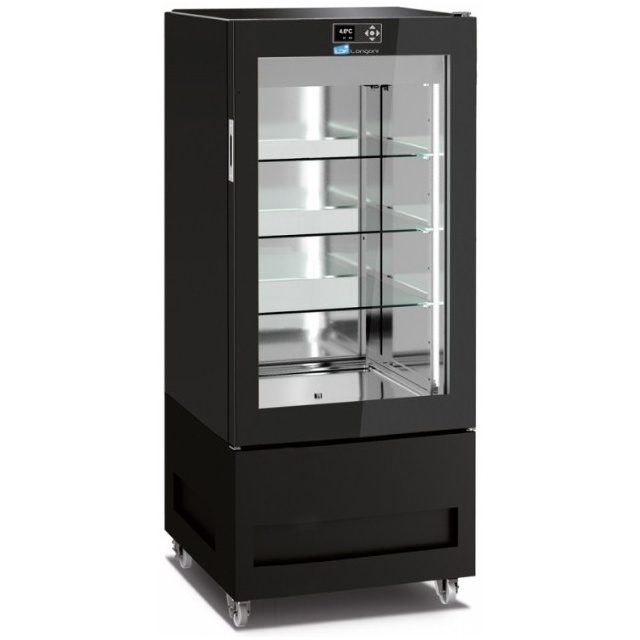 Vitrina frigorifica pentru cofetarie Longoni 65-S Vitra 6211-S capacitate 300l 1 zona racire +2° +10°C negru