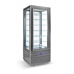 Vitrina cofetarie Tecfrigo MUSA 120 Q, capacitate 120 l, temperatura -15/-21 ºC, negru
