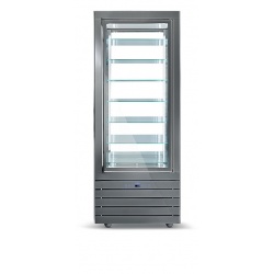 Vitrina cofetarie Tecfrigo MUSA 120 Q, capacitate 120 l, temperatura -15/-21 ºC, negru
