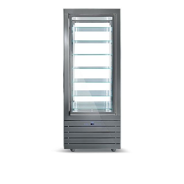 Vitrina cofetarie Tecfrigo MUSA 120 Q, capacitate 120 l, temperatura -15/-21 ºC, negru
