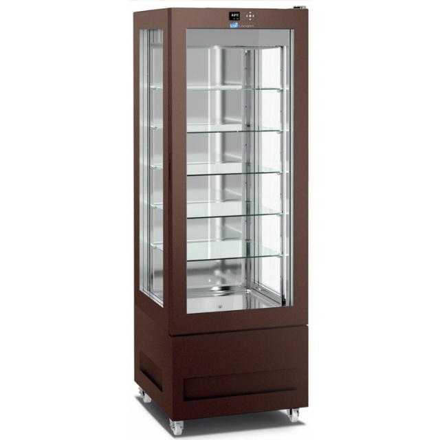 Vitrina frigorifica pentru cofetarie Longoni 65-L Vitra 6213-L capacitate 450l 1 zona racire +2° +10°C maro
