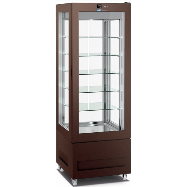 Vitrina frigorifica pentru cofetarie Longoni 65-L Vitra 6214-L capacitate 450l 1 zona racire +2° +10°C maro