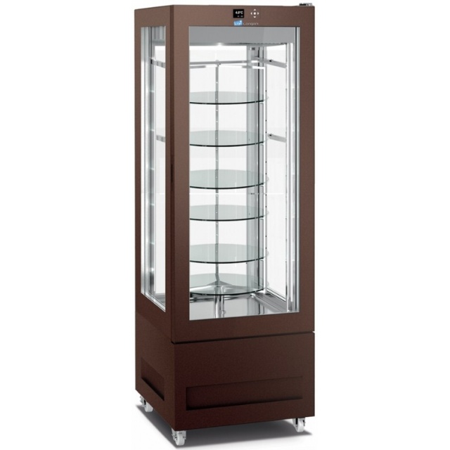 Vitrina frigorifica pentru cofetarie Longoni 65-L Vitra 6215-L capacitate 450l 1 zona racire +2° +10°C maro