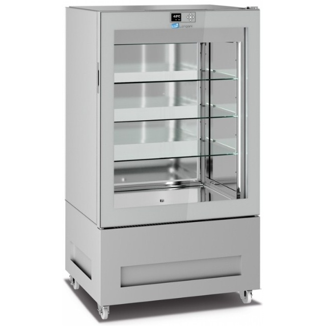 Vitrina frigorifica pentru cofetarie Longoni 85-S Vitra 8211-S capacitate 450l 1 zona racire +2° +10°C argintiu