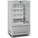 Vitrina frigorifica pentru cofetarie Longoni 85-S Vitra 8211-S capacitate 450l 1 zona racire +2° +10°C argintiu