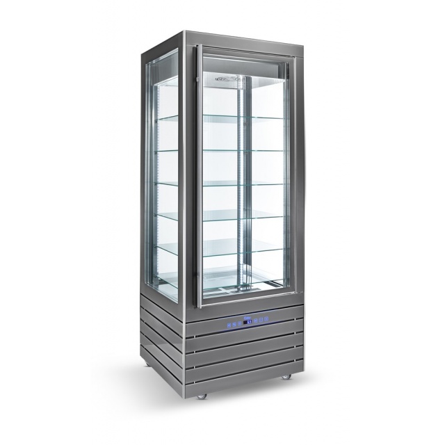 Vitrina cofetarie Tecfrigo MUSA 120 Q, capacitate 120 l, temperatura -15/-21 ºC, negru