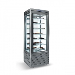 Vitrina cofetarie Tecfrigo MUSA 120 Q, capacitate 120 l, temperatura -15/-21 ºC, negru