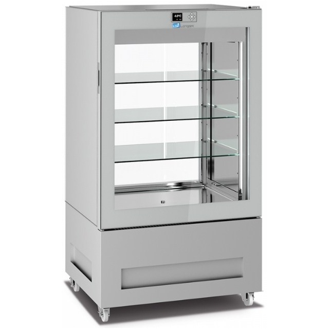 Vitrina frigorifica pentru cofetarie Longoni 85-S Vitra 8212-S capacitate 450l 1 zona racire +2° +10°C argintiu