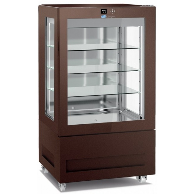 Vitrina frigorifica pentru cofetarie Longoni 85-S Vitra 8213-S capacitate 450l 1 zona racire +2° +10°C maro