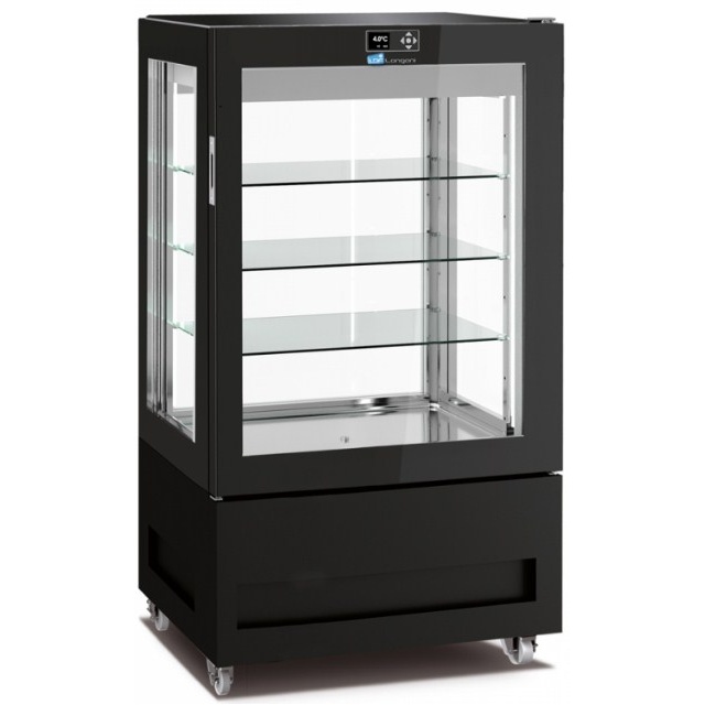 Vitrina frigorifica pentru cofetarie Longoni 85-S Vitra 8214-S capacitate 450l 1 zona racire +2° +10°C negru