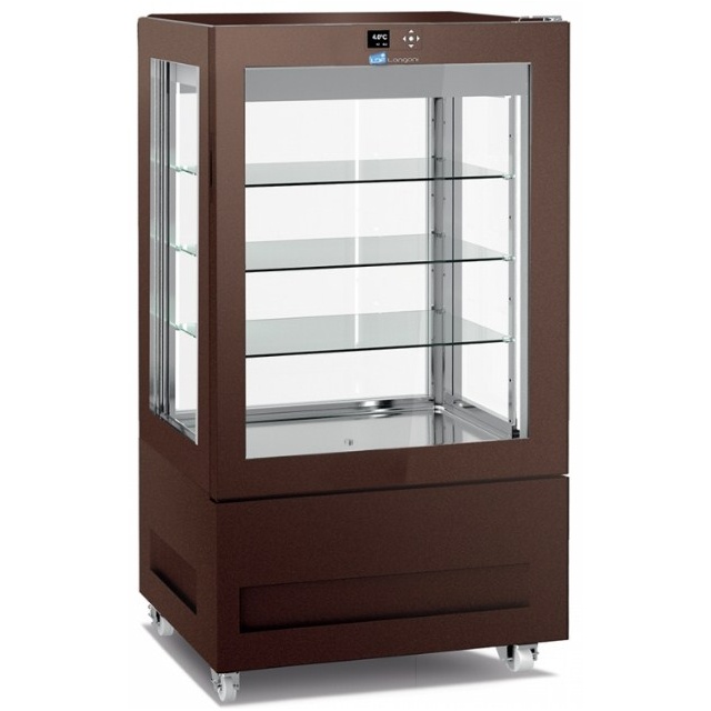 Vitrina frigorifica pentru cofetarie Longoni 85-S Vitra 8214-S capacitate 450l 1 zona racire +2° +10°C maro