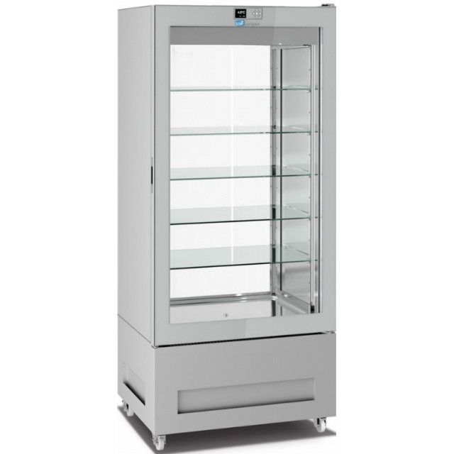 Vitrina frigorifica pentru cofetarie Longoni 85-L Vitra 8212-L capacitate 600l 1 zona racire +2° +10°C argintiu