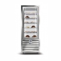 Vitrina frigorifica de cofetarie Silfer Quadro QPS 450 Vs, 5 rafturi, capacitate 427 l, temperatura +4°/+10°C, inox