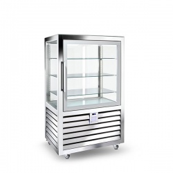 Vitrina cofetarie Tecfrigo MUSA 120 Q, capacitate 120 l, temperatura -15/-21 ºC, negru