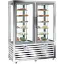 Vitrina cofetarie Tecfrigo MUSA 120 Q, capacitate 120 l, temperatura -15/-21 ºC, negru