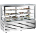 Vitrina cofetarie Tecfrigo MUSA 120 Q, capacitate 120 l, temperatura -15/-21 ºC, negru