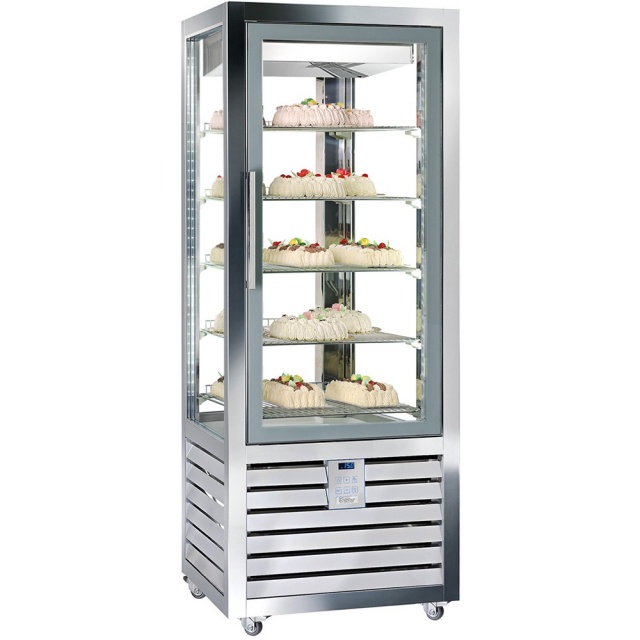 Vitrina frigorifica pentru gelaterie Silfer Quadro QGL 600 S, 6 rafturi, 541 l, -15°/-25°C, inox