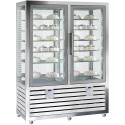Vitrina cofetarie Tecfrigo MUSA 120 Q, capacitate 120 l, temperatura -15/-21 ºC, negru