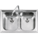 CHIUVETA BUCATARIE BARAZZ B_LEVEL 1LLV90/2, CU 2 CUVE, INCASSO, INOX