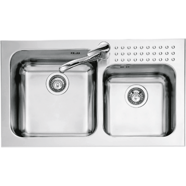 CHIUVETA BUCATARIE BARAZZ SELECT 1IS9060/2, CU 2 CUVE, INCASSO, INOX