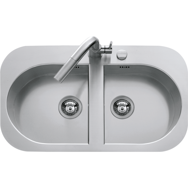 CHIUVETA BUCATARIE BARAZZ TAO 1LTA92, CU 2 CUVE, FILOTOP / SEMIFILO, INOX