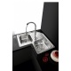 JOLLYNOX 1CCR60MN COMBINATE 60, PENTRU BUCATARIE INCORPORATA, CU 4 ARZATOARE + CUPTOR ELECTRIC, NEGRU MAT