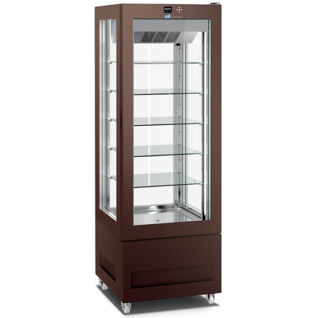 Vitrina frigorifica pentru cofetarie Longoni 65-L Vitra 6314-L capacitate 450l 1 zona racire +5° -20°C maro