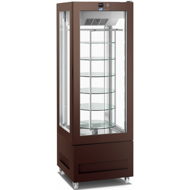 Vitrina frigorifica pentru cofetarie Longoni 65-L Vitra 6315-L capacitate 450l 1 zona racire +5° -20°C maro