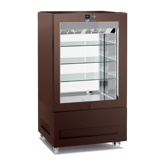 Vitrina frigorifica pentru cofetarie Longoni 85-S Vitra 8312-S capacitate 450l 1 zona racire +5° -20°C maro