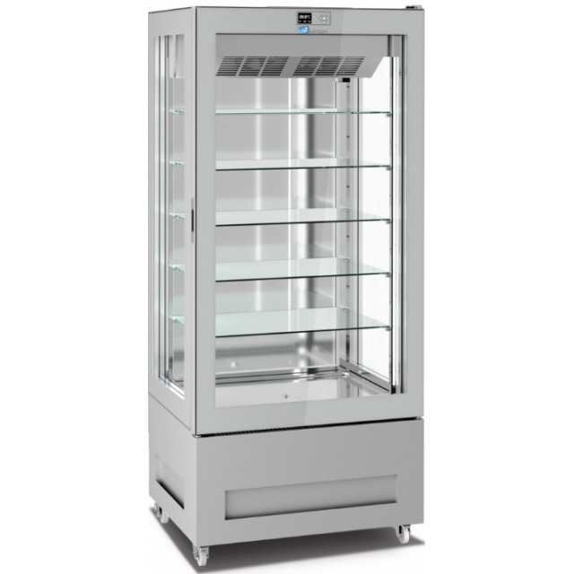 Vitrina frigorifica pentru cofetarie Longoni 85-L Vitra 8313-L capacitate 600l 1 zona racire +5° -20°C argintiu