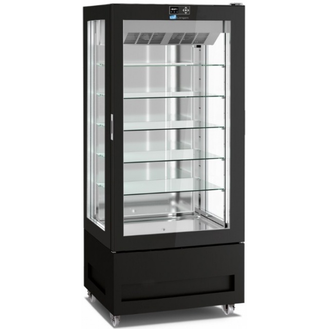 Vitrina frigorifica pentru cofetarie Longoni 85-L Vitra 8313-L capacitate 600l 1 zona racire +5° -20°C negru