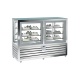 Vitrina frigorifica orizontala pentru gelaterie Silfer Quadro QGL 1500 SS-D, 6 rafturi, 528 l, -15°/-25°C, inox