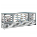 Vitrina frigorifica orizontala pentru gelaterie Silfer Quadro QGL 3000 S/SS-D/S, 12 rafturi, 1056 l, -15°/-25°C, inox