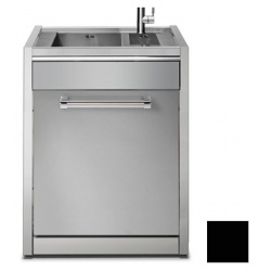 MASCA CU CHIUVETA BUCATARIE STEEL GENESI G7S-L2, 1 + 1/2 CUVE, NEGRU / INOX