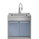JOLLYNOX 1CCR60MN COMBINATE 60, PENTRU BUCATARIE INCORPORATA, CU 4 ARZATOARE + CUPTOR ELECTRIC, NEGRU MAT