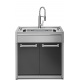 JOLLYNOX 1CCR60MN COMBINATE 60, PENTRU BUCATARIE INCORPORATA, CU 4 ARZATOARE + CUPTOR ELECTRIC, NEGRU MAT