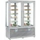Vitrina frigorifica pentru cofetarie Silfer Quadro QGL 900 V2T/V2T, 10 rafturi rotunde, 2 usi, 848 l, +5°/-20°C, inox