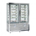 Vitrina frigorifica pentru cofetarie Silfer Quadro QGL 1200 V2T/V2T, 10 rafturi, 2 usi, 1082 l, +5°/-20°C, inox
