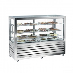 Vitrina cofetarie Tecfrigo MUSA 120 Q, capacitate 120 l, temperatura -15/-21 ºC, negru