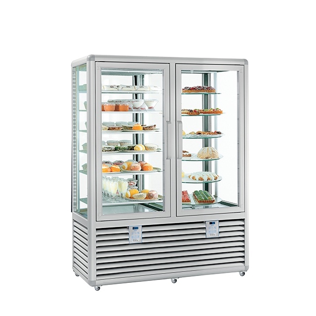 Vitrina cofetarie Tecfrigo MUSA 120 Q, capacitate 120 l, temperatura -15/-21 ºC, negru