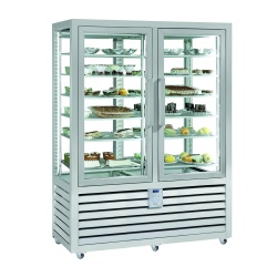 Vitrina cofetarie Tecfrigo MUSA 120 Q, capacitate 120 l, temperatura -15/-21 ºC, negru