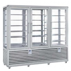 Vitrina cofetarie Tecfrigo MUSA 120 Q, capacitate 120 l, temperatura -15/-21 ºC, negru