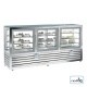 Vitrina frigorifica cofetarie Silfer Quadro QPG 2200 SS-D/V, 9 rafturi, 792 l, 2 zone temperatura -15°-25°C /+4°+10°C, inox