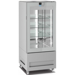 Vitrina frigorifica pentru cofetarie Longoni 65-S Vitra 6411-S capacitate 300l 1 zona racire -2 /+15°C argintiu