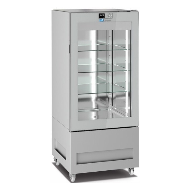 Vitrina frigorifica pentru cofetarie Longoni 65-S Vitra 6411-S capacitate 300l 1 zona racire -2 /+15°C argintiu